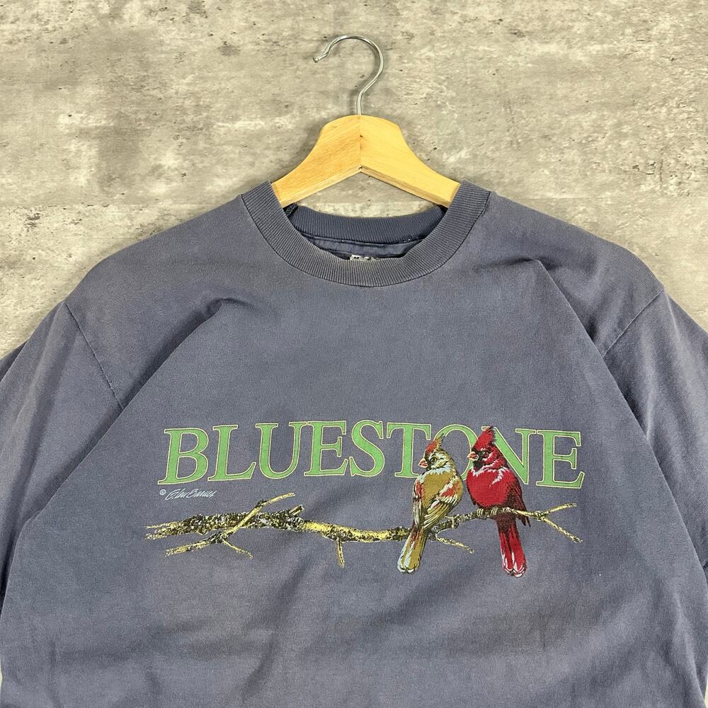 Vintage Bluestone Nature Bird T-shirt M